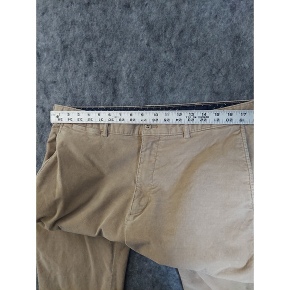 Cremieux Pants Mens 36x32 Beige Madison Corduroys Comfort Stretch Flat Front - Picture 9 of 11